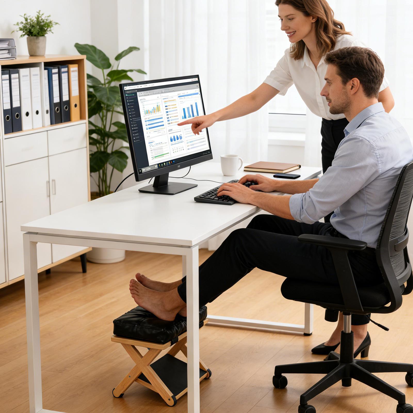 Under Desk Foot Rest Wooden Do - Footrest Under Desk recension och pris