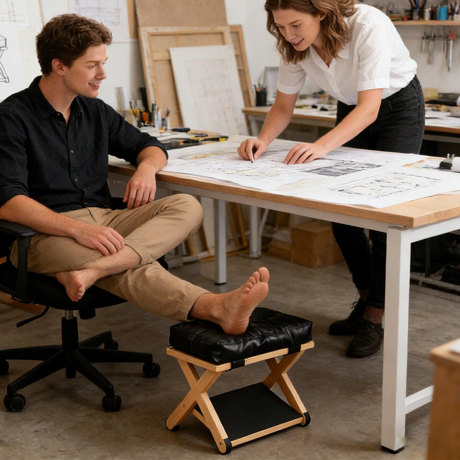 Under Desk Foot Rest Wooden Do - Footrest Under Desk recension och pris