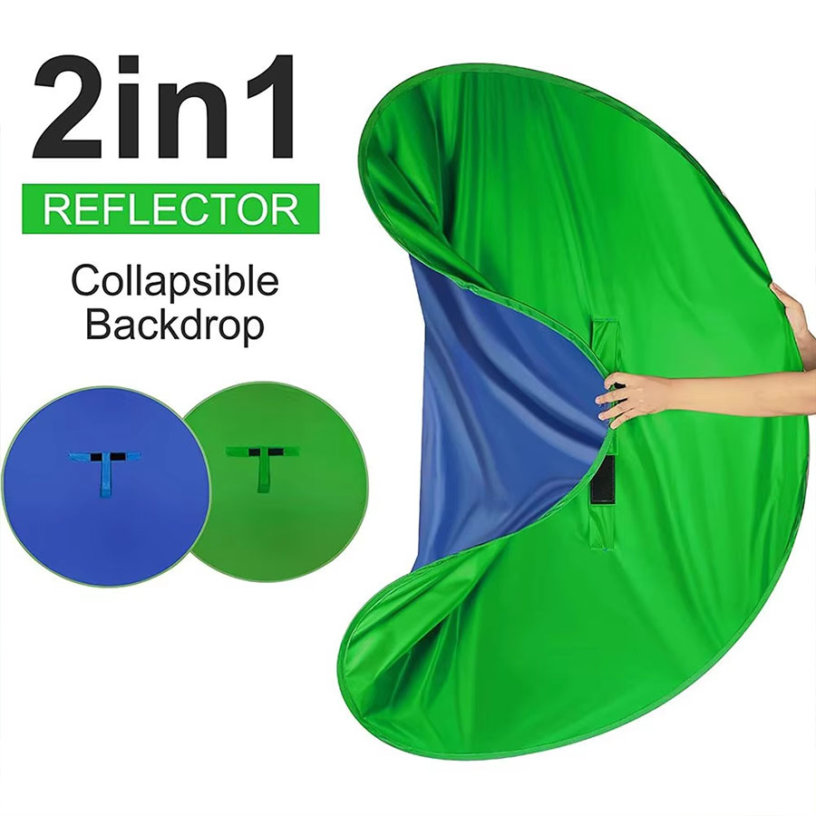 Green Blue Double-Sided Screen - Green Screen Collapsible recension och pris