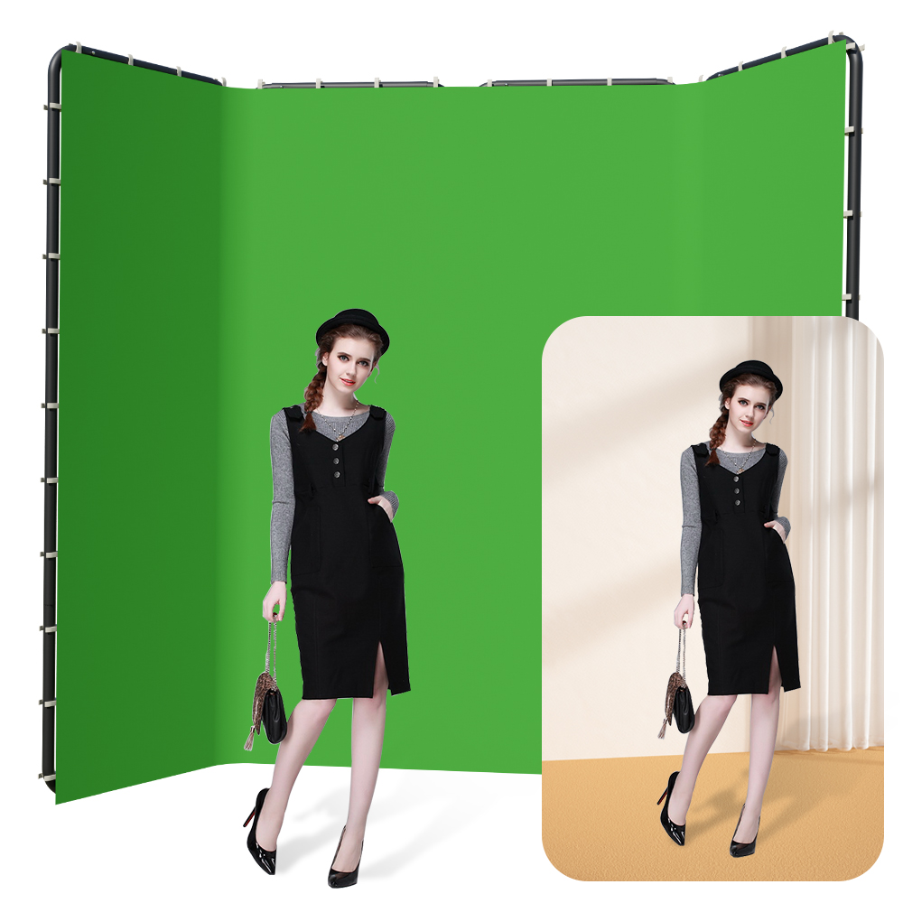 SH 2.4x4M Background Stand Fra - Green Screen Collapsible recension och pris