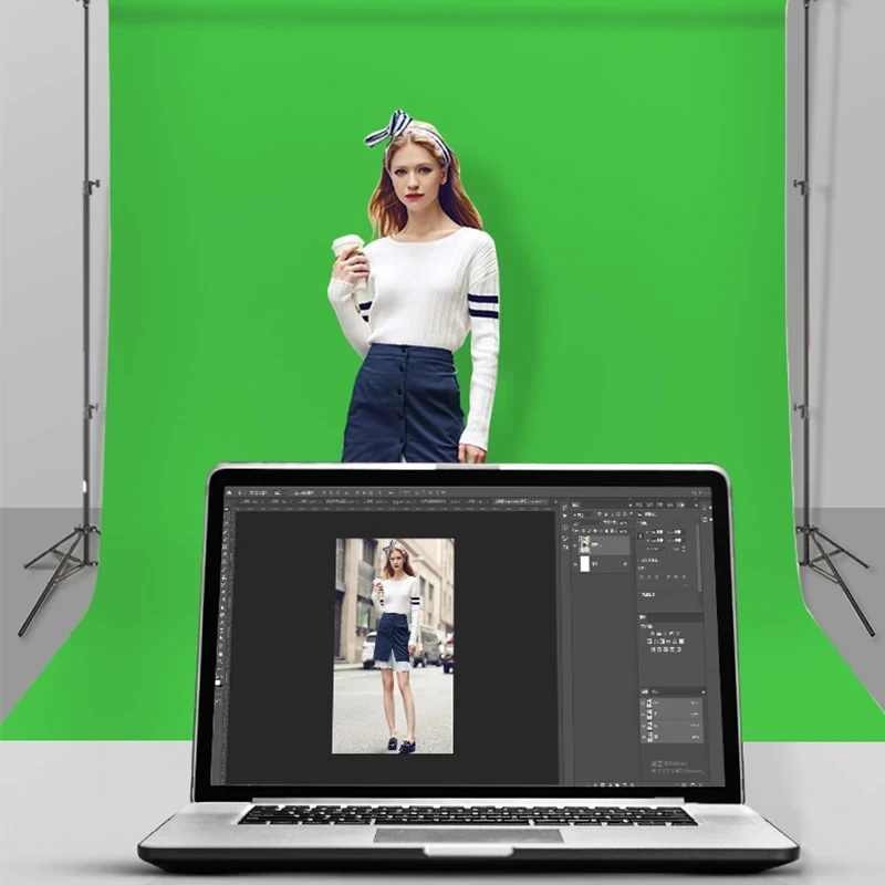 GAINVANE Backdrop Cloth White  - Green Screen Collapsible recension och pris