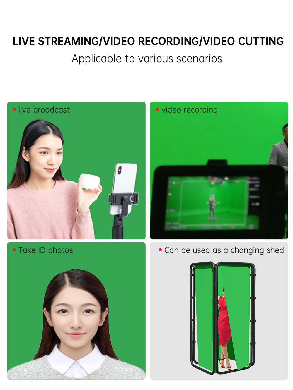 SH 240x400cm Background Stand  - Green Screen Collapsible recension och pris